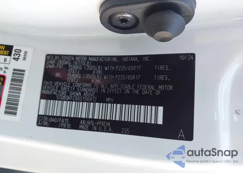 2025 Toyota Sienna Le из США, поврежденный, VIN 5TDBSKFC9SS156912